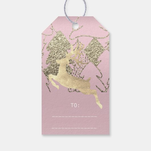 Geschenk an den Weihnachtsbaum von Rentier Mauve P Geschenkanhänger (Rückseite)