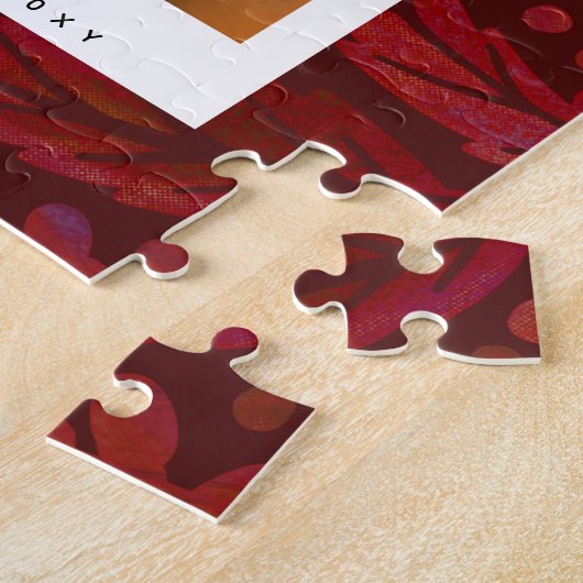 Geschenk an die Mutter des roten Botanischen Rahme Puzzle (Seite)