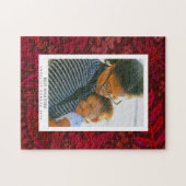 Geschenk an die Mutter des roten Botanischen Rahme Puzzle (Horizontal)