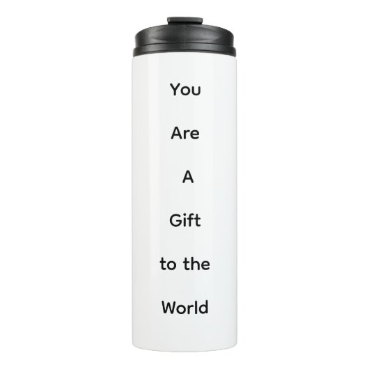 Geschenk an die Welt Thermobecher Thermosbecher (Vorderseite)