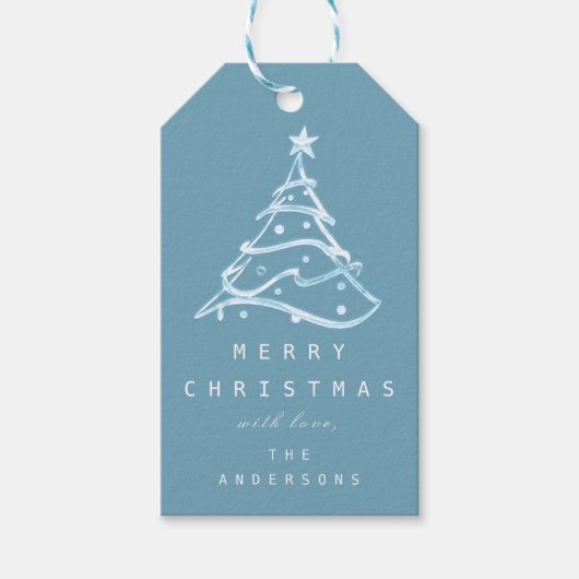 Geschenk an frohe Weihnachten glückliche Neujahrsb Geschenkanhänger (Vorderseite)