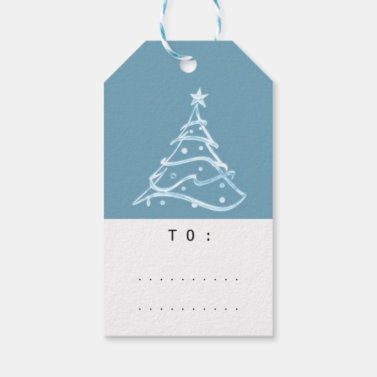 Geschenk an frohe Weihnachten glückliche Neujahrsb Geschenkanhänger (Rückseite)