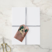 Geschenk an Glitzer Rose Gold Schnee Weihnachtsbau Geschenkanhänger (Mit Garn)