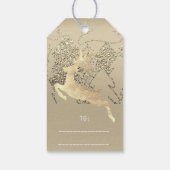 Geschenk an Rentier Elfenbeinküste Weihnachtsbaum Geschenkanhänger (Rückseite)