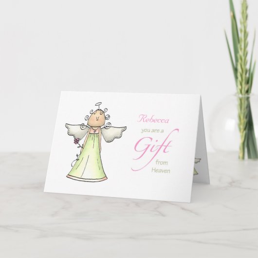 Geschenk aus dem Himmel, Adoption Jahrestag Indivi Karte (Vorderseite)