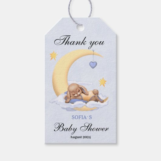 Geschenk Babydusche Geschenkanhänger (Vorderseite)