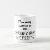 Geschenk Belongs an besten Neffen Kaffeetasse (Mittel)