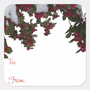 Geschenk beschriftet - Weihnachten - Quadratischer Aufkleber