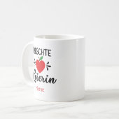 Geschenk "Beschule Leierin" Kaffeetasse (Vorderseite Links)
