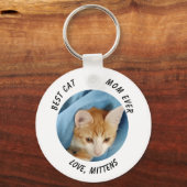 Geschenk Beste Mama Katze personalisiert Katze Fot Schlüsselanhänger (Vorderseite)