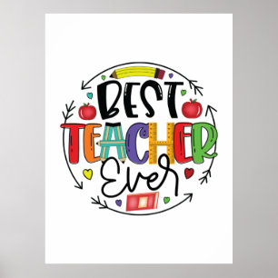 Geschenk Bester Lehrer je Poster