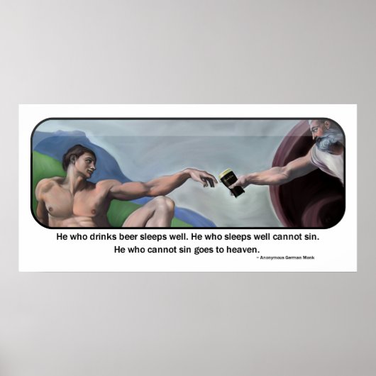Geschenk Bier - Poster (Vorne)