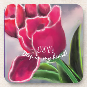 Geschenk Blumendesign, personalisieren Typografie Getränkeuntersetzer