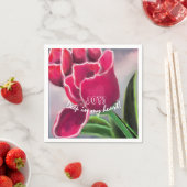 Geschenk Blumendesign, personalisieren Typografie Serviette (Beispiel)