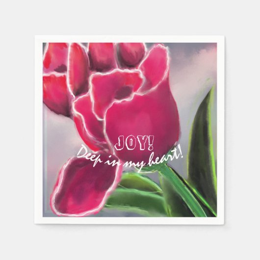 Geschenk Blumendesign, personalisieren Typografie Serviette (Vorderseite)