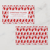 Geschenk Boutique Red Mittens Ski oder Weihnachtsd Visitenkarte (Vorne/Hinten)