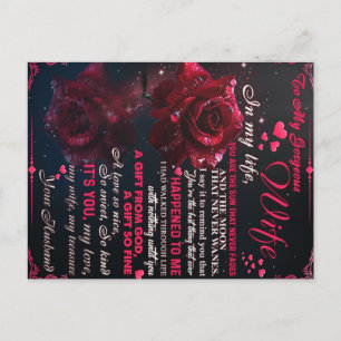 Geschenk Brief an meine Frau, Paarliebe Hochzeitsg Postkarte