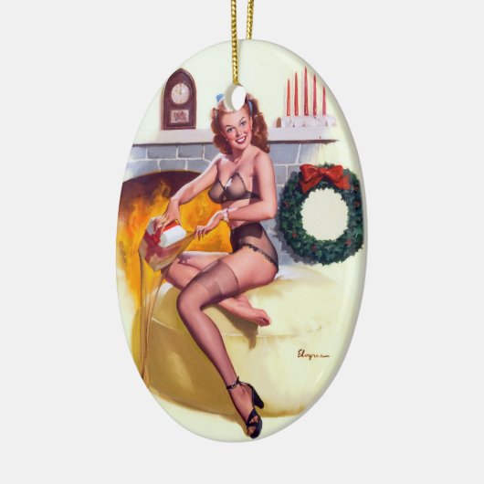 Geschenk-Button oben Keramik Ornament (Links)