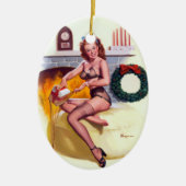 Geschenk-Button oben Keramik Ornament (Vorne)