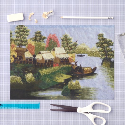 Geschenk/Dekoupage der Landschaft Seidenpapier (Handwerk)