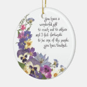 Geschenk der Anerkennung Keramikornament (Links)