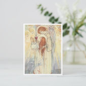 Geschenk der Angel Vintage Illustration Postkarte (Stehend Vorderseite)