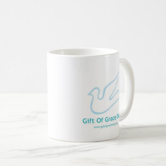 Geschenk der Anmut-Bücher Kaffeetasse (VorderseiteRechts)
