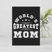 Geschenk der größten Mama für Typografie am Mutter Einladung (Stehend Vorderseite)