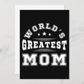 Geschenk der größten Mama für Typografie am Mutter Einladung (Vorne/Hinten)