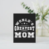 Geschenk der größten Mama für Typografie am Mutter Postkarte (Stehend Vorderseite)