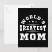 Geschenk der größten Mama für Typografie am Mutter Postkarte (Vorne/Hinten)