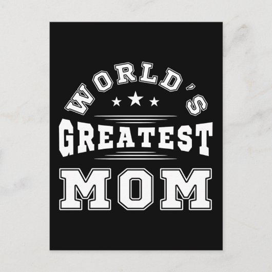 Geschenk der größten Mama für Typografie am Mutter Postkarte (Vorderseite)