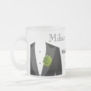 Geschenk der grünen Gartennelken-das mattierte Mattglastasse