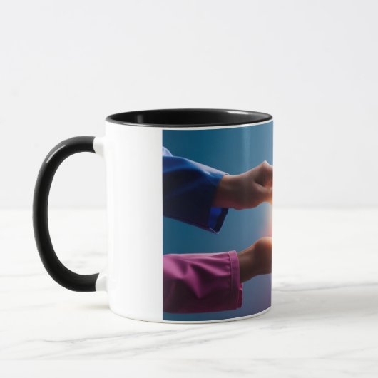 Geschenk der Heilung: Tasse "Hände der Heilung" (Links)