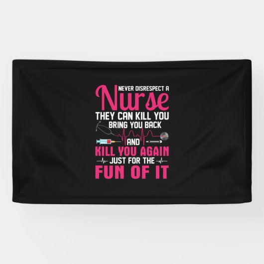 Geschenk der Krankenschwester missachtet niemals e Banner (Horizontal)