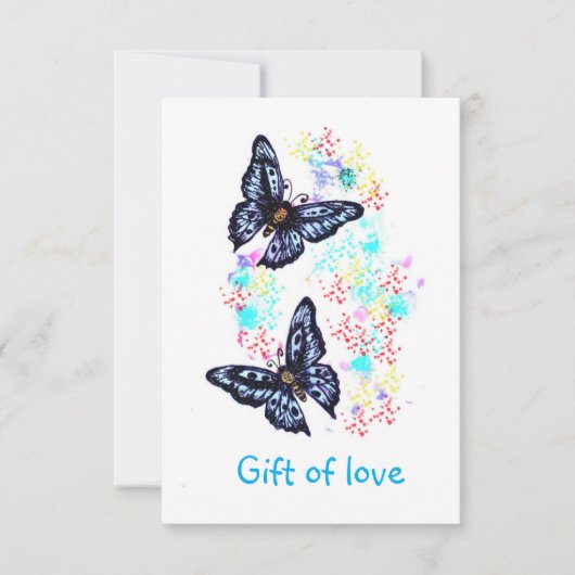 Geschenk der Liebe Dankeskarte (Vorderseite)