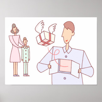 Geschenk der Liebe, das Leben verbindet. Poster