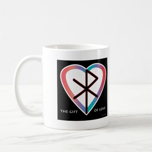 Geschenk der Liebe Viking Bindrune Kaffeetasse (Links)