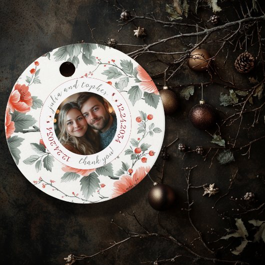 Geschenk der Liebe: Weihnachts-Romantik Hochzeit Geschenkanhänger