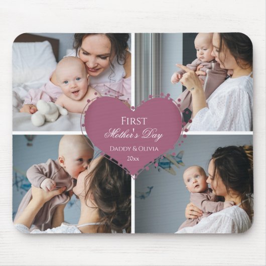 Geschenk der niedlichen Mutter | FotoCollage Mousepad (Vorne)