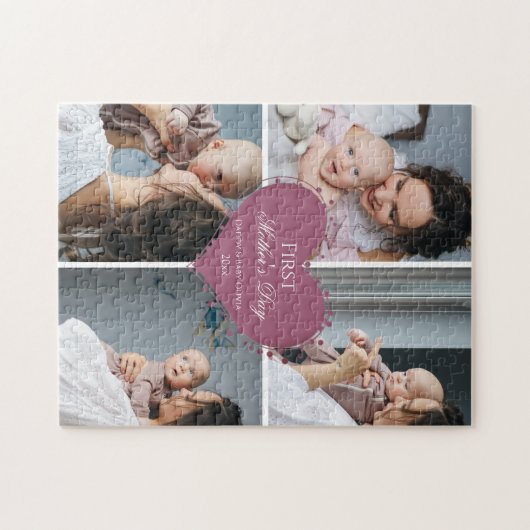 Geschenk der niedlichen Mutter | FotoCollage Puzzle (Horizontal)