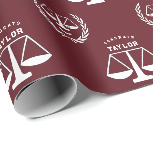 Geschenk der personalisiert Law School Abschluss Geschenkpapier (Rolleneckpunkt)