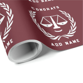 Geschenk der personalisiert Law School Abschluss Geschenkpapier