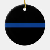 Geschenk der Polizei in Thin Blue Line Keramik Ornament (Vorne)
