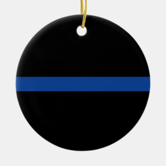 Geschenk der Polizei in Thin Blue Line Keramik Ornament (Vorne)