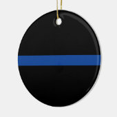 Geschenk der Polizei in Thin Blue Line Keramik Ornament (Links)