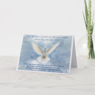 Geschenk der Taufe des Heiligen Geistes Grußkarte Feiertagskarte