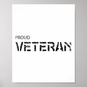 Geschenk der Veteranen der Militärarmee des Kriege Poster