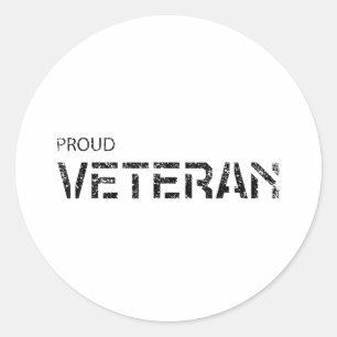 Geschenk der Veteranen der Militärarmee des Kriege Runder Aufkleber