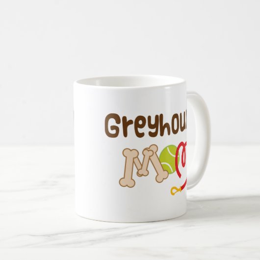 Geschenk der Windhund-Mama-(Hundezucht) Kaffeetasse (VorderseiteRechts)